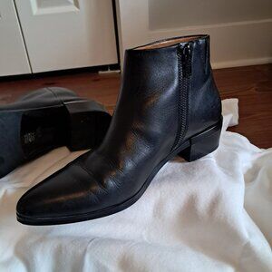 COACH BLACK CALF LEATHER ANKLE BOOTS BOOTIES SIZE 7.5